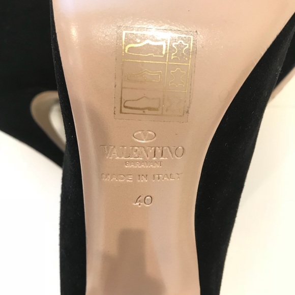 VALENTINO Suede Rockstud Booties Sz 40 - Picture 6 of 6